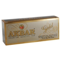 Черный чай Akbar (Акбар) Голд  в пакетиках, 50г (25х2г)